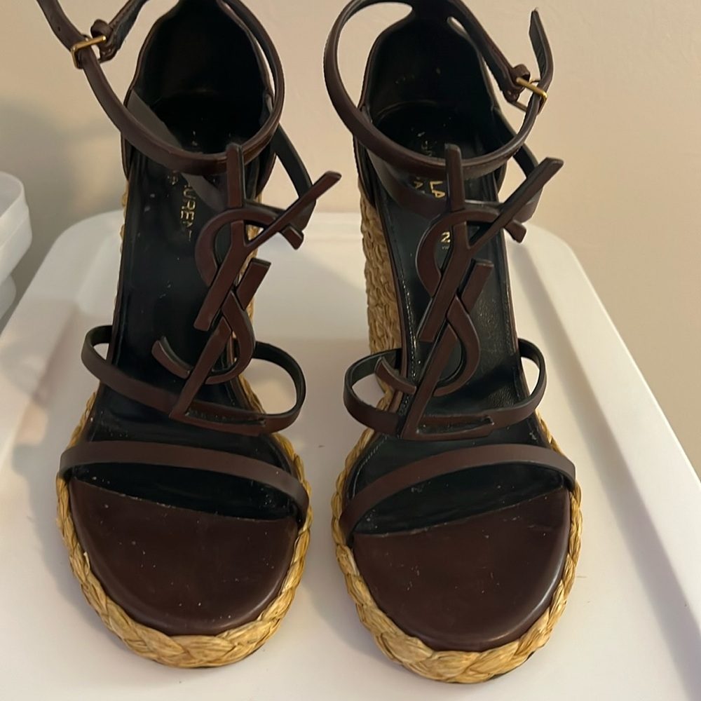 Brown YSL espadrilles